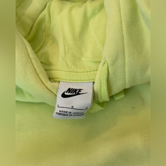 Nike Men’s Neon Yellow Hooded Sweatshirt / Size Large - Picture 2 of 4